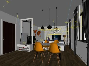 family - kitchen - restaurant 114 3D Model