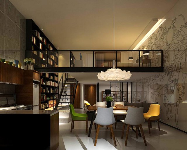 family - kitchen - restaurant 115 3D Model .c4d .max .obj .3ds .fbx .stl .blend 