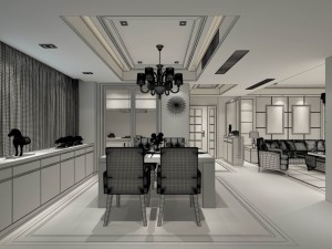 family - kitchen - restaurant 116 Modèle 3D