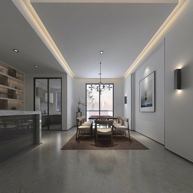 family - kitchen - restaurant 117 3D Model .c4d .max .obj .3ds .fbx .stl .blend