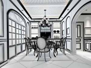 family - kitchen - restaurant 120 3D मॉडल