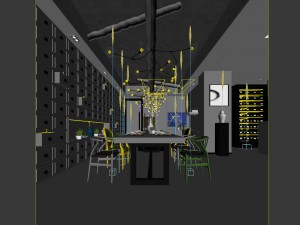 family - kitchen - restaurant 125 Model 3D