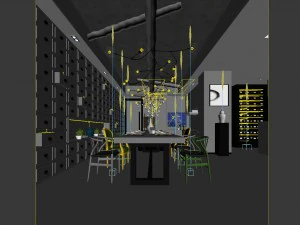 family - kitchen - restaurant 125 3D Model
