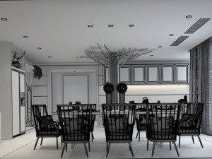 family - kitchen - restaurant 126 3D Model