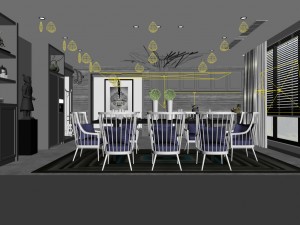 family - kitchen - restaurant 126 3D Model