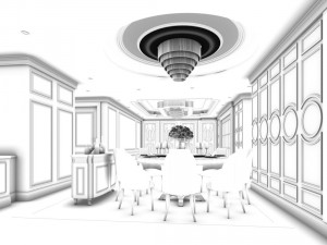 family - kitchen - restaurant 128 3D Modell