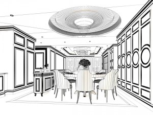 family - kitchen - restaurant 128 3D Modell