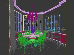 family - kitchen - restaurant 131 3D Model
