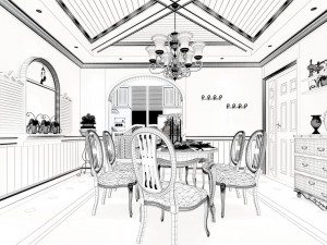 family - kitchen - restaurant 132 3D 모델