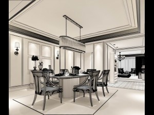 family - kitchen - restaurant 137 3D-Modell