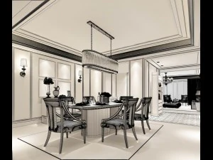 family - kitchen - restaurant 137 3D Model