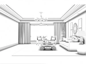 family - kitchen - restaurant 137 3D Model