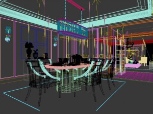 family - kitchen - restaurant 137 3D-Modell