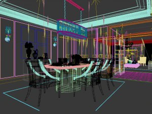 family - kitchen - restaurant 137 3D Model