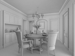 family - kitchen - restaurant 138 3D Model