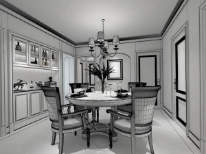 family - kitchen - restaurant 138 3D Model