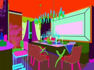 family - kitchen - restaurant 140 3D Model