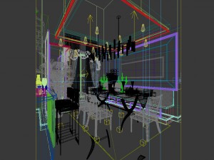 family - kitchen - restaurant 140 3D Model
