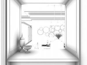 family - kitchen - restaurant 141 Model 3D