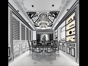 family - kitchen - restaurant 145 3D Model