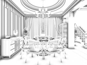 family - kitchen - restaurant 146 3D 모델