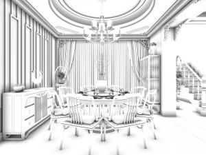 family - kitchen - restaurant 146 3D Model
