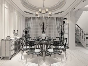 family - kitchen - restaurant 146 3D 모델