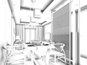family - kitchen - restaurant 147 3D Model