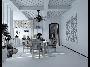 family - kitchen - restaurant 150 3D Model