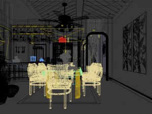 family - kitchen - restaurant 150 3D Model