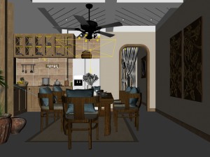 family - kitchen - restaurant 150 3D Model