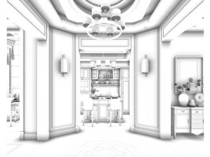 family - kitchen - restaurant 152 3D Model
