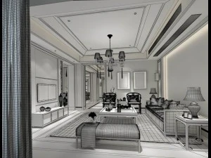 family - kitchen - restaurant 152 3D Model