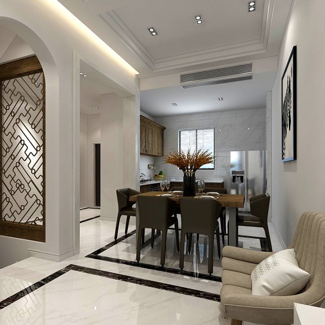 family - kitchen - restaurant 156 3D Model .c4d .max .obj .3ds .fbx .stl .blend