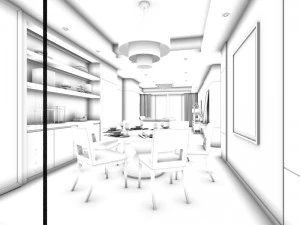 family - kitchen - restaurant 157 3D Model