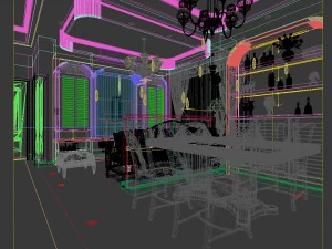 family - kitchen - restaurant 158 3D Model