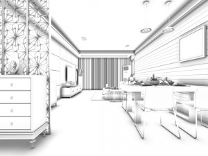 family - kitchen - restaurant 160 3D Model