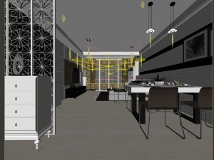 family - kitchen - restaurant 160 3D Model