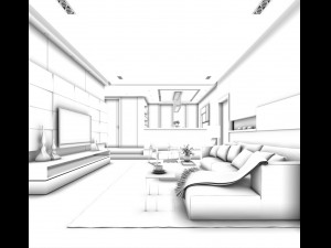 family - kitchen - restaurant 161 3D-Modell
