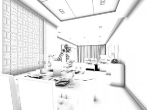 family - kitchen - restaurant 162 3D Model