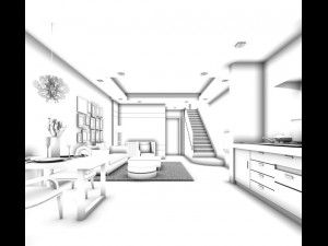 family - kitchen - restaurant 163 Modelo 3D