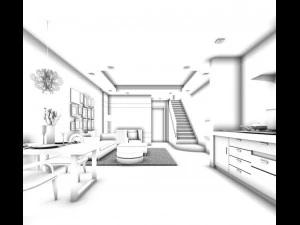 family - kitchen - restaurant 163 3D Model