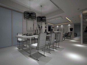 family - kitchen - restaurant 165 Modelo 3D