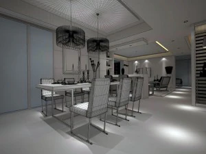 family - kitchen - restaurant 165 3D Model