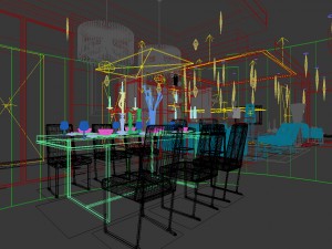 family - kitchen - restaurant 165 Modelo 3D