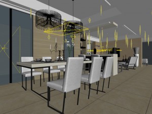 family - kitchen - restaurant 165 Modelo 3D