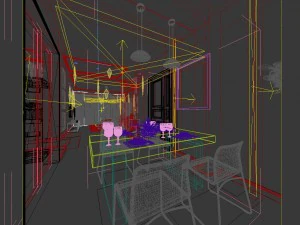 family - kitchen - restaurant 167 3D Model