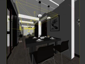 family - kitchen - restaurant 167 3D Model
