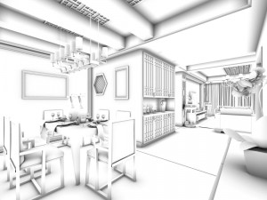 family - kitchen - restaurant 171 3D Model