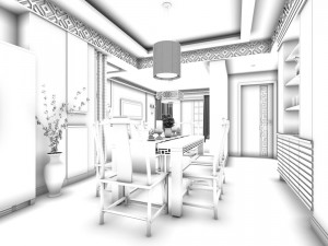 family - kitchen - restaurant 172 Modèle 3D